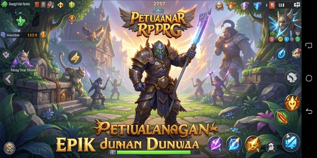 Screenshot utama 2757 menampilkan momen mendebarkan dalam petualangan RPG.