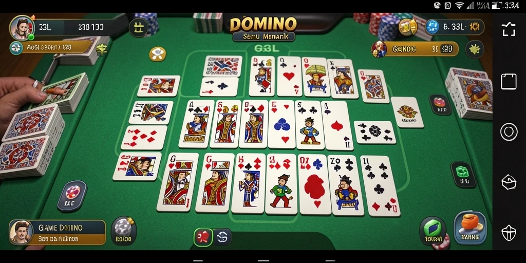 Screenshot gameplay domino di 33L, menampilkan aksi seru dan interaksi pemain.