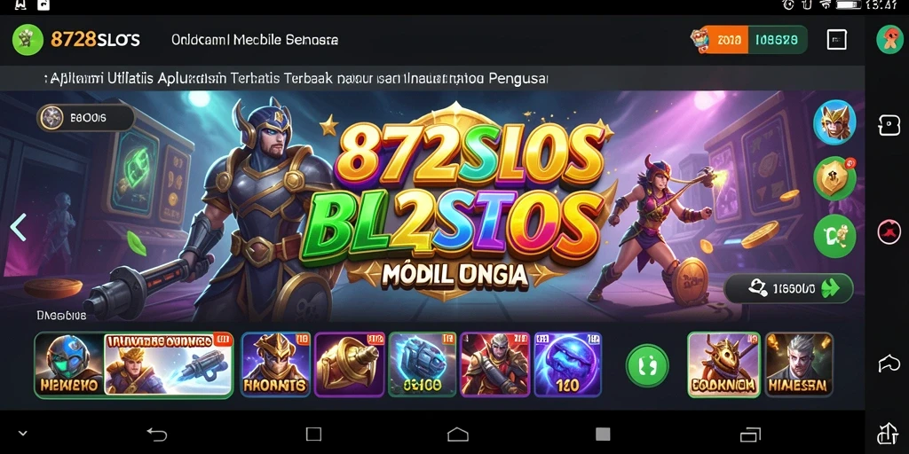 Tampilan antarmuka aplikasi 8728SLOTS yang ramah pengguna.