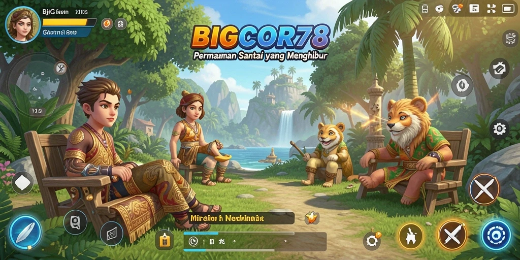 Tampilan gameplay <strong>BIGCOR78</strong> yang penuh warna dan menyenangkan.