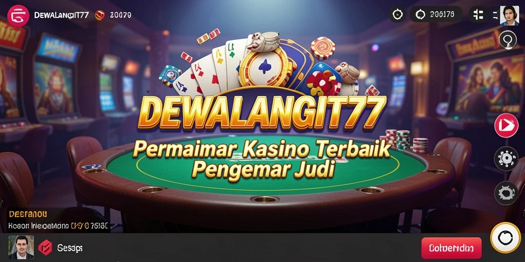 Screenshot gameplay DEWALANGIT77 menampilkan suasana kasino yang nyata.