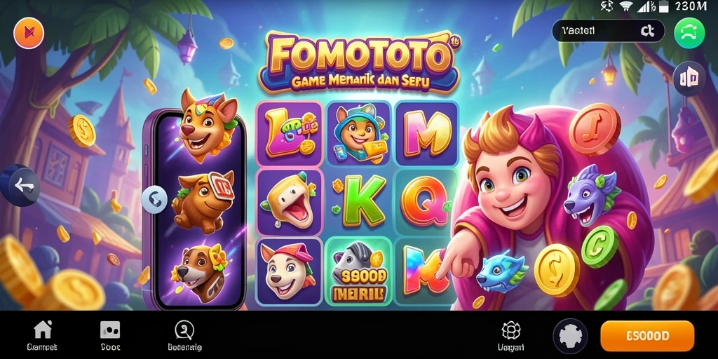 Tampilan menarik gameplay FOMOTOTO dengan fitur slot.