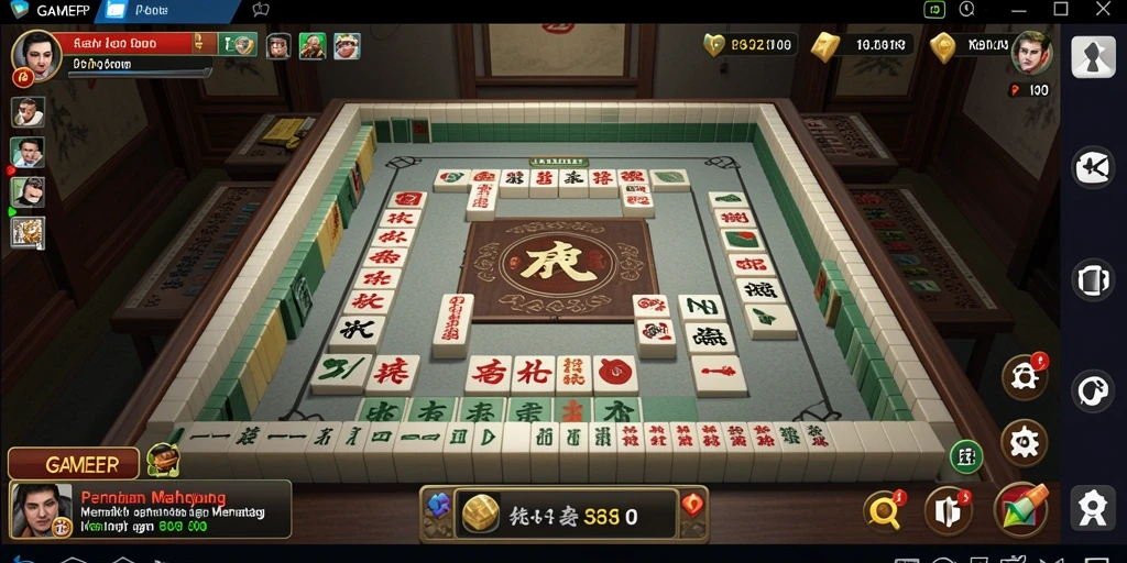 Tampilan gameplay menarik dari GAMERP dengan ubin Mahjong berwarna-warni.