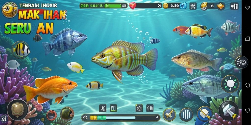 Gameplay seru menembak ikan besar di ID6788.