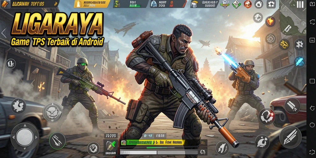 Tampilan grafis yang memukau dalam gameplay LIGARAYA.