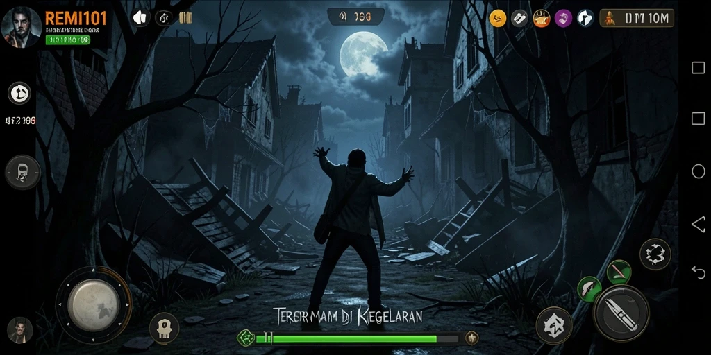 Screenshoot utama REMI101 menampilkan suasana gameplay menyeramkan dan mendebarkan.
