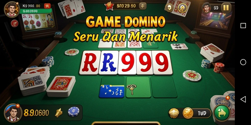 Tampilan gameplay seru dalam permainan Domino RR999.