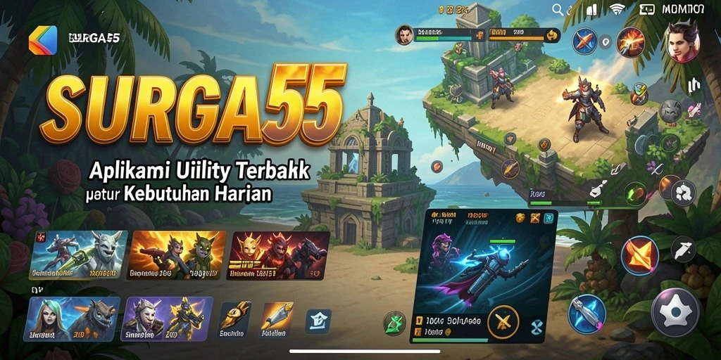 Tampilan antarmuka SURGA55 yang sederhana dan fungsional.