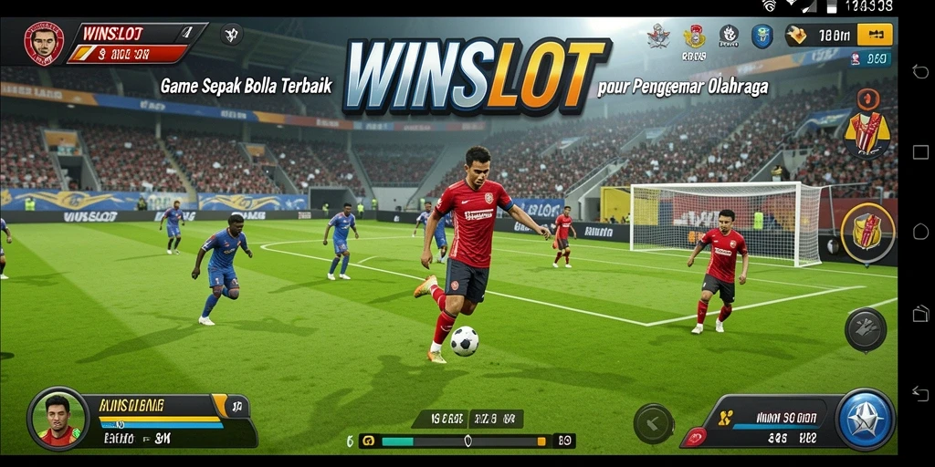 Screenshot WINSLOT menunjukkan aksi seru di lapangan hijau.
